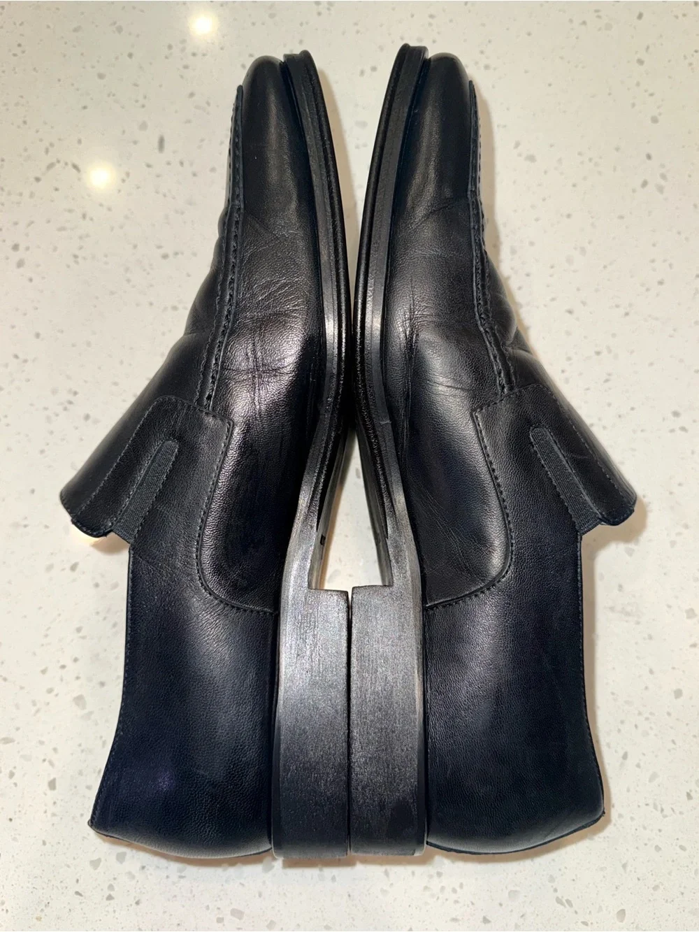 Bruno Magli Black Leather Slip-On Loafers